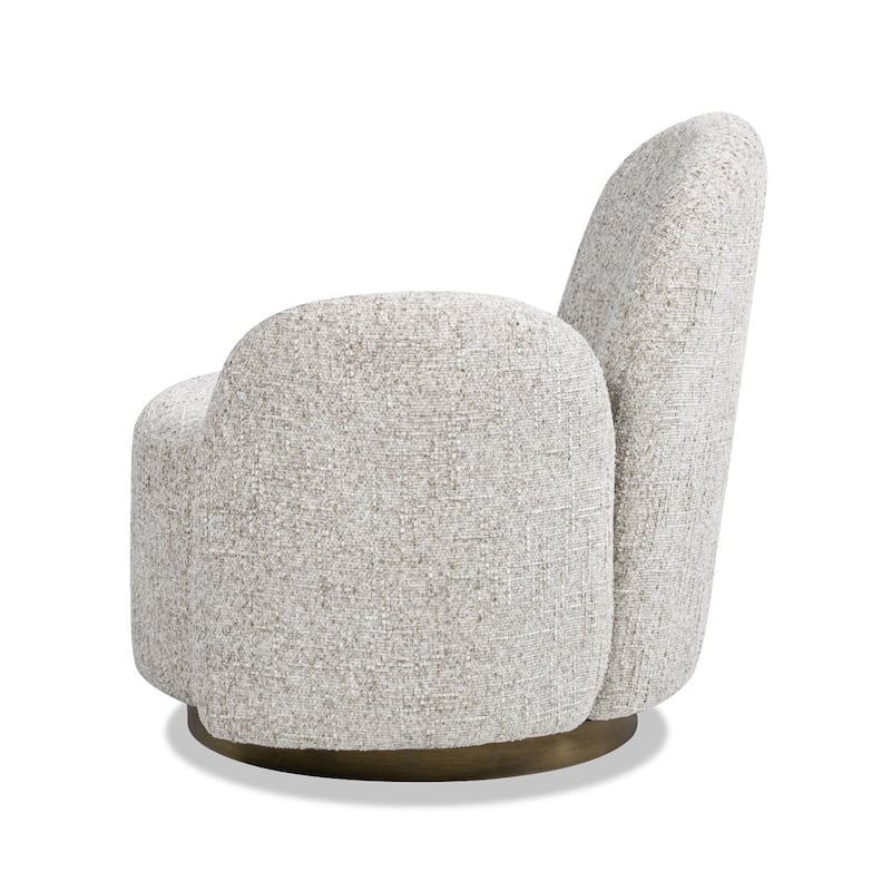 Duo 31.5" Single Curved Arm Swivel Accent Chair