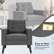 preview thumbnail 9 of 31, Costway Set of 2 Modern Tufted Accent Chair Linen Upholstered Armchair