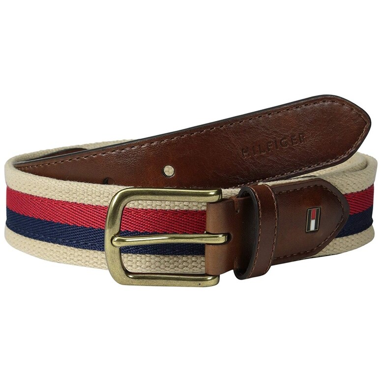 tommy hilfiger ribbon inlay belt