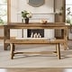 preview thumbnail 6 of 6, 55'' Solid Wood Dining Bench, Farmhouse Long Bench for Kitchen Entryway