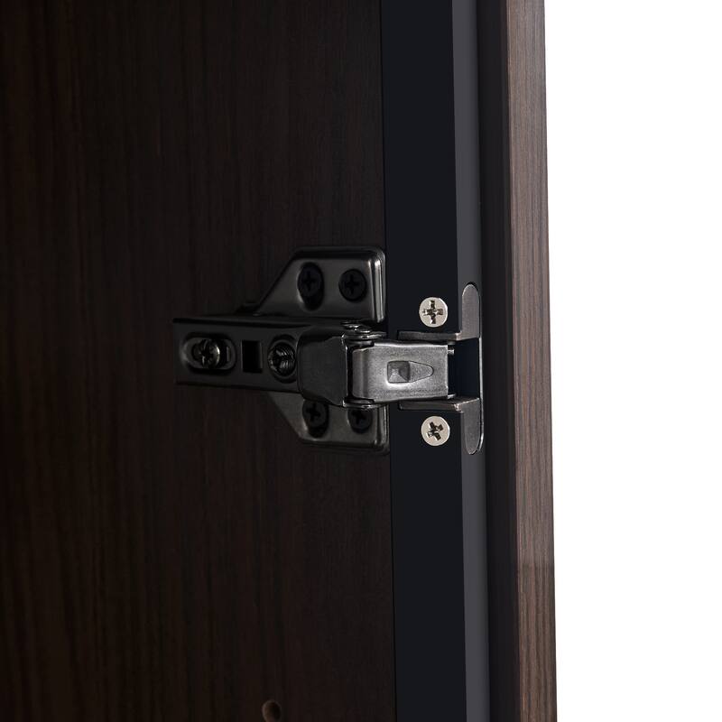 51.2" Modern Display Cabinet with Glass Doors, LED Lighting, Adjustable Shelves and 2 Storage Drawers