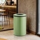 preview thumbnail 6 of 19, 10.6 Gal/40L Open Top Round Trash Can, Stainless Steel with Inner Bucket for Office, Kitchen, Bathroom, Green