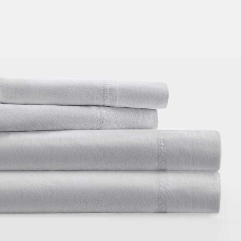 Becky Cameron Solid Brushed 300 Thread Count Cotton Sheet Set