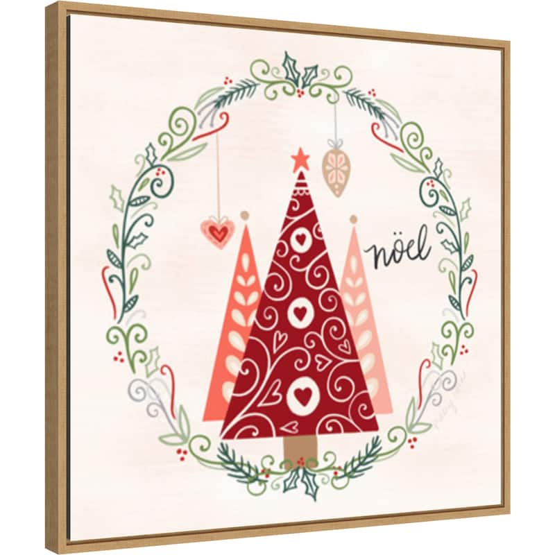 Hygge Christmas III by Noonday Design Canvas Art Framed - 22 x 22 in