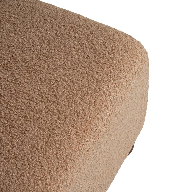 Christopher Knight Home - Modern Comfort Boucle Upholstered Ottoman Bench with Solid Wood Legs