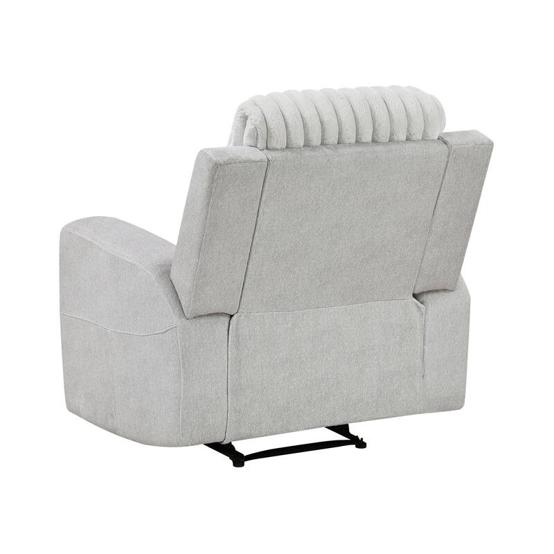 Curtis 36.5" Microfiber and Corduroy Recliner - Tab Pull Motion