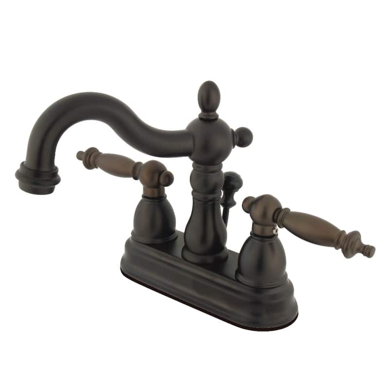 Kingston Brass Heritage 1.2 GPM Centerset Bathroom Faucet with Pop-Up - Oil Rubbed Bronze