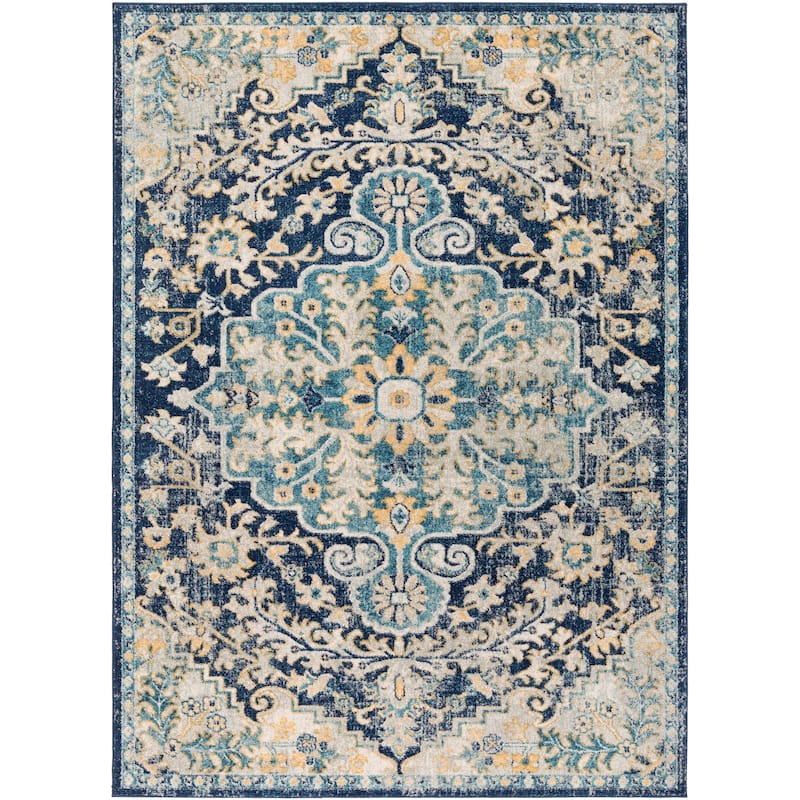Livabliss Addie Boho Persian Medallion Area Rug