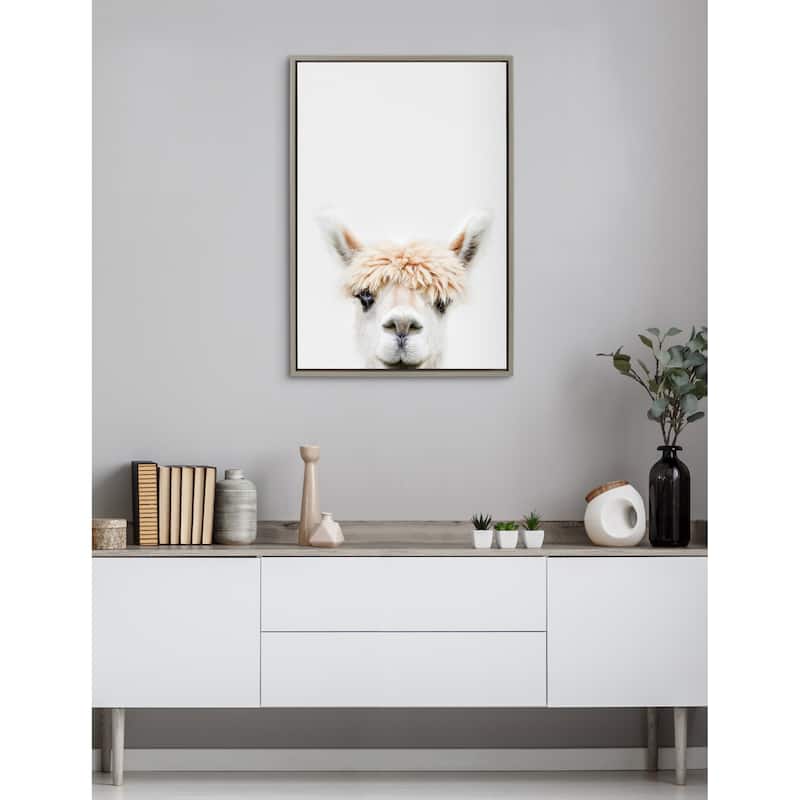 Kate and Laurel Sylvie Bangs Framed Canvas by Amy Peterson