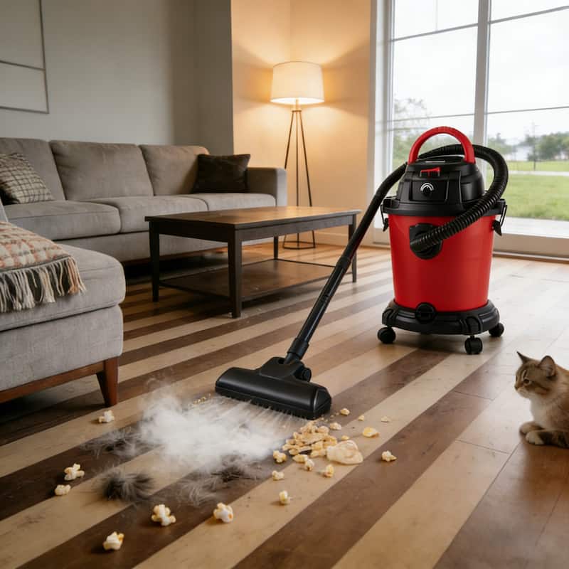 Wet Dry Vac, 5 Gallon,4.3 Peak HP, 3 in 1 Shop Vacuum with Blowing Function, Wet/Dry Vacuum to Clean Floor