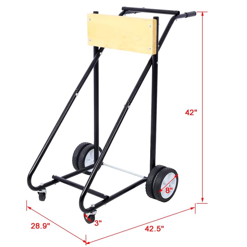 Outboard Boat Motor Stand, Engine Carrier Cart Dolly, 315lbs Capacity - 28.9'' W x 42.5'' D x 42'' H