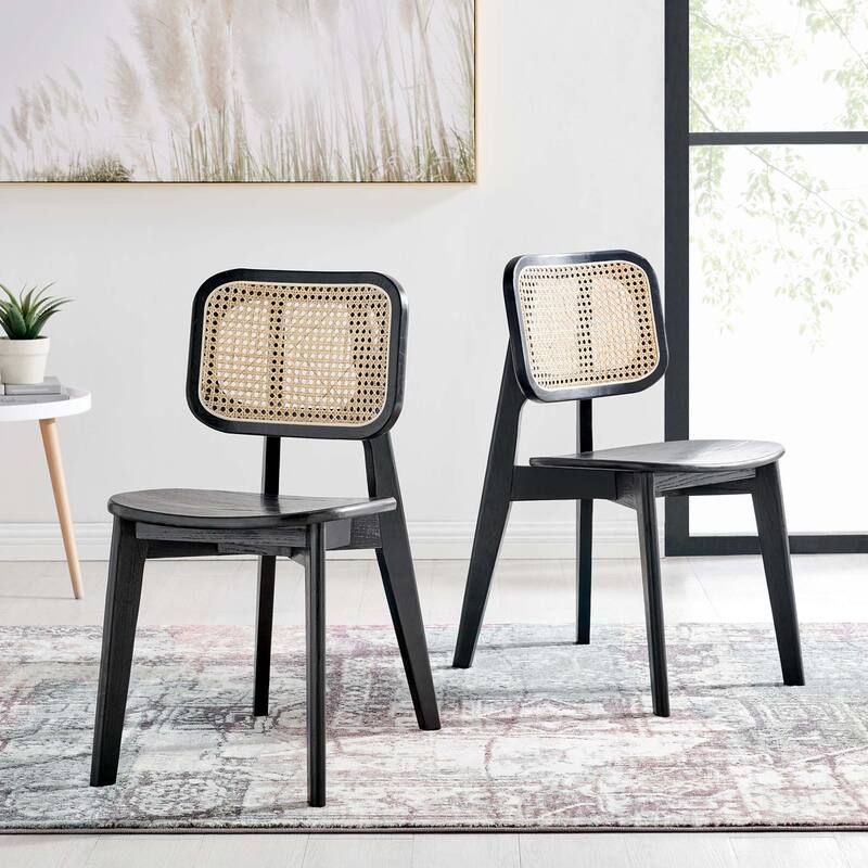 Habitat Wood Dining Side Chair Set of 2 - Black