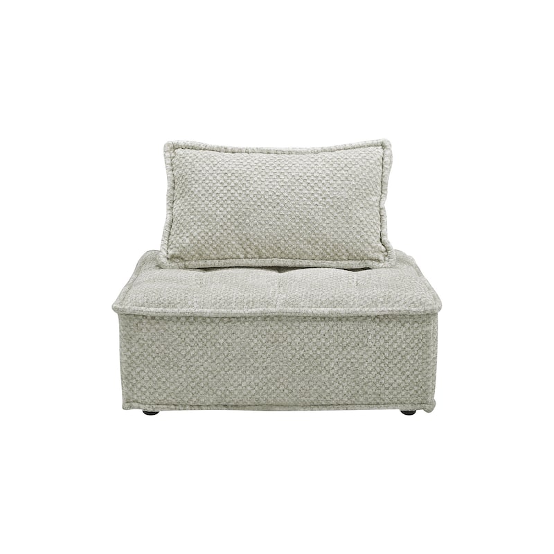 Bales Boho-Chic Modular Taupe Accent Chair - 40"W x 40"D x 30"H