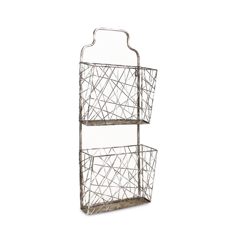 Silver Metal Wall Hanging Metal Organizer