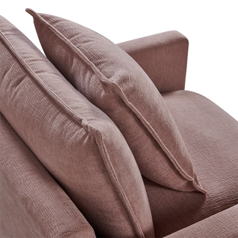 Chenille Comfy Deep Single Seat Sofa Upholstered Reading Armchair