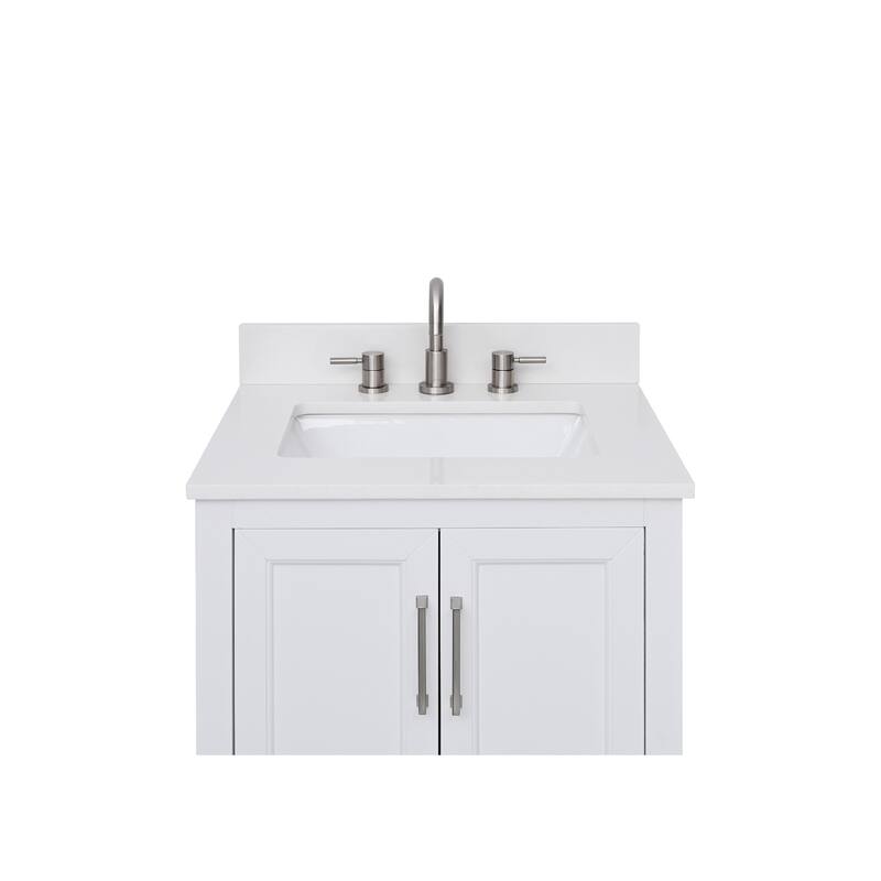 Avanity Quartz Vanity Top with Rectangular Undermount Sinks