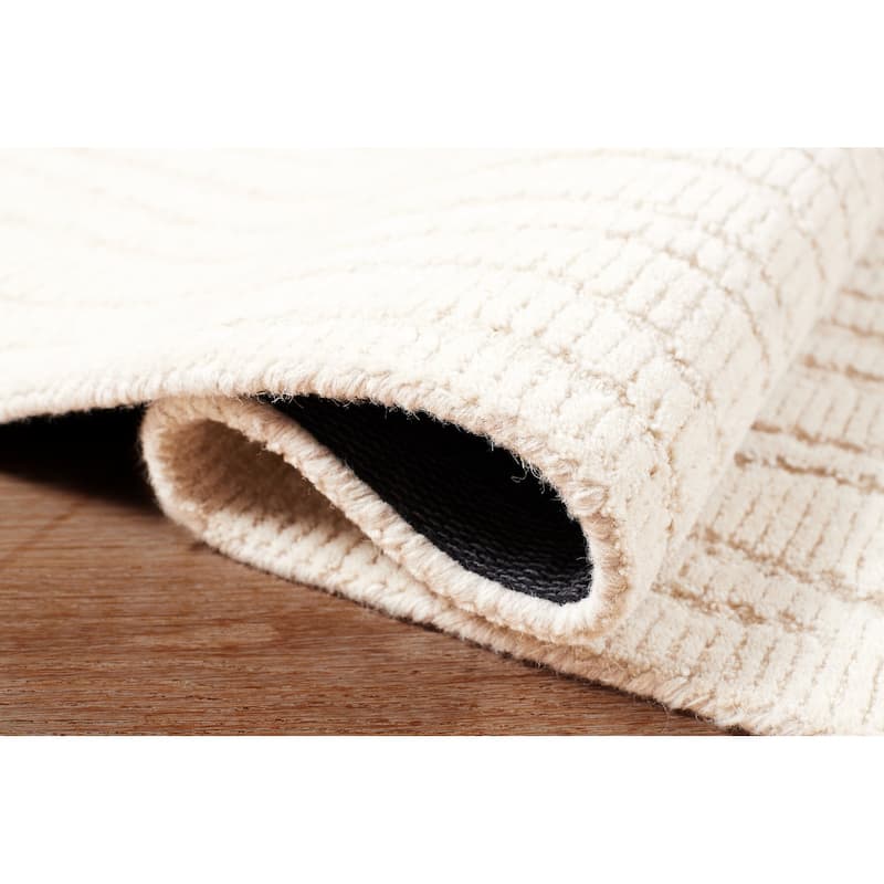 Terra by Obeetee Shadows Waves Ivory Rug