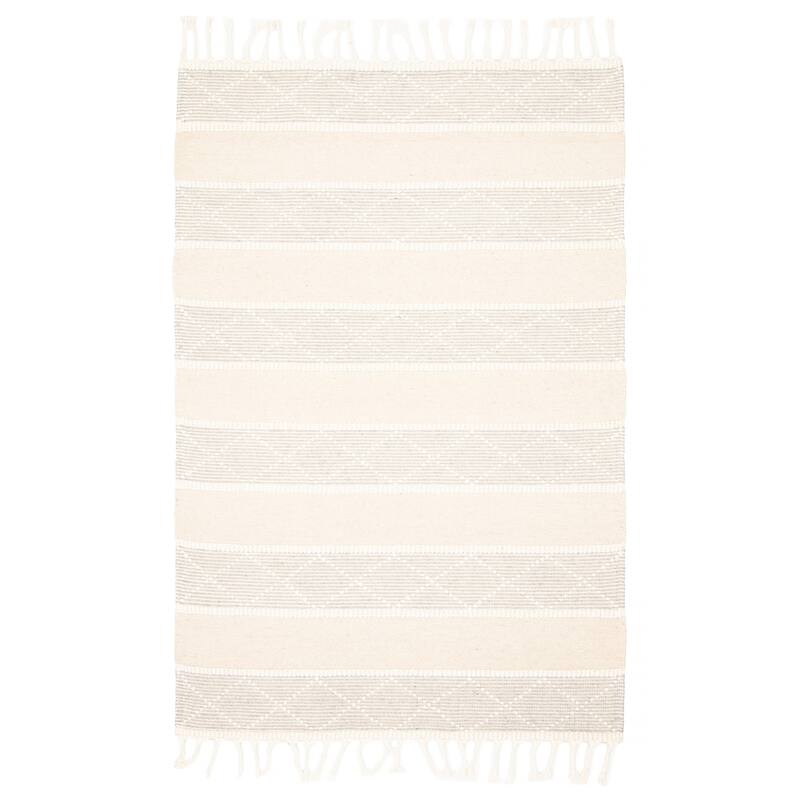 ECARPETGALLERY Braid weave Sienna Beige Wool Rug - 5'3 x 8'0 - Beige - 5'3 x 8'0
