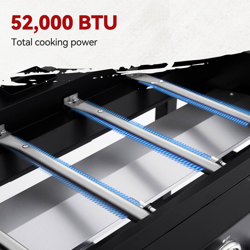 Royal Gourmet 35-Inch 4-Burner Gas Griddle with Cover