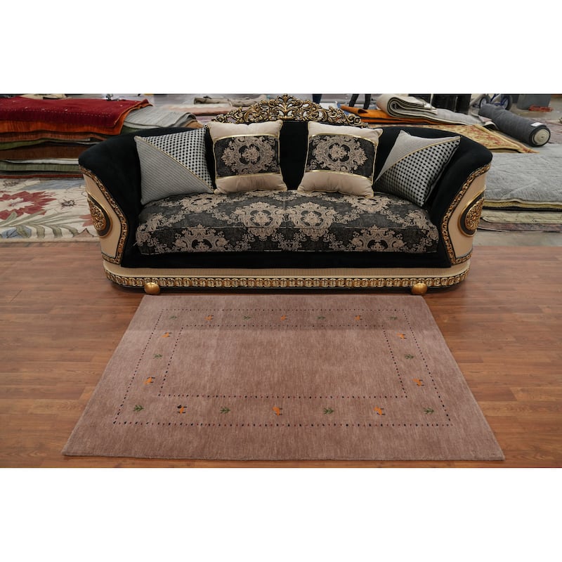 Tribal Gabbeh Oriental Accent Rug Handmade Wool Carpet - 5' 9'' X 3' 9''