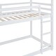 preview thumbnail 42 of 46, Playhouse Twin Over Twin Bunk Kids Bed with Roof,Slide,Ladder,Stairs