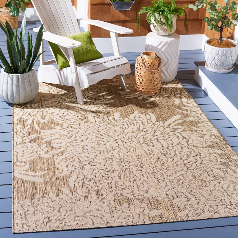 SAFAVIEH Courtyard Sahba Indoor/ Outdoor Waterproof Rug - 5'3" x 7'7"