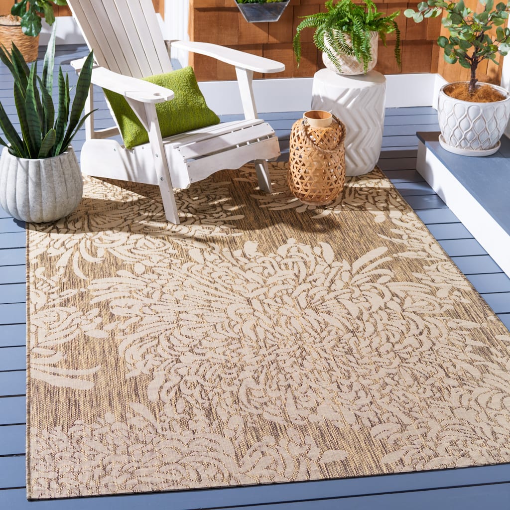 SAFAVIEH Courtyard Sahba Indoor/ Outdoor Waterproof Rug - 5'3" x 7'7"