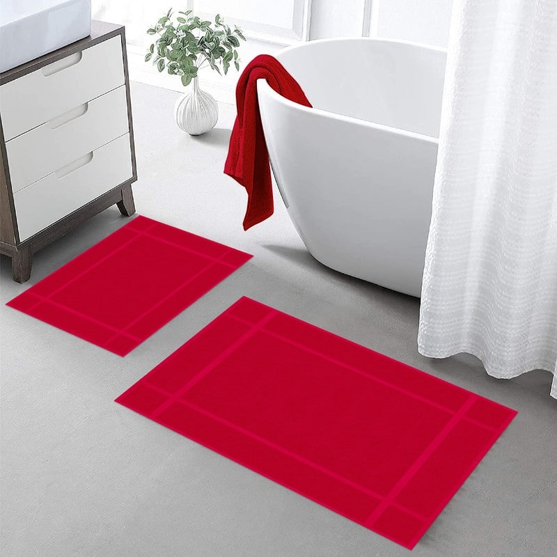 Bath Mat 1350GSM Pure Cotton Thick Soft Absorbent by Ample Decor