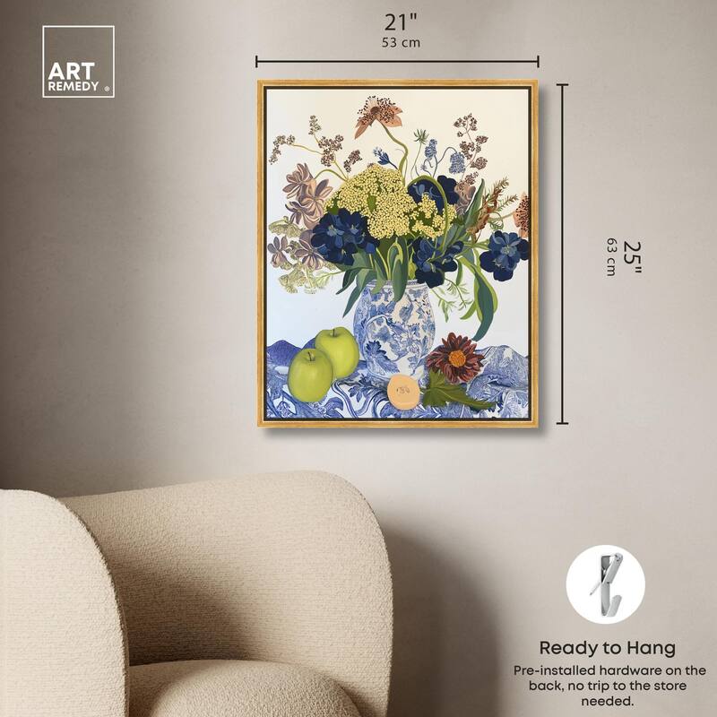 Flowers and Fruit Canvas by Art Remedy