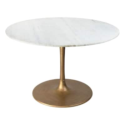 Berula Dining Table White & Gold