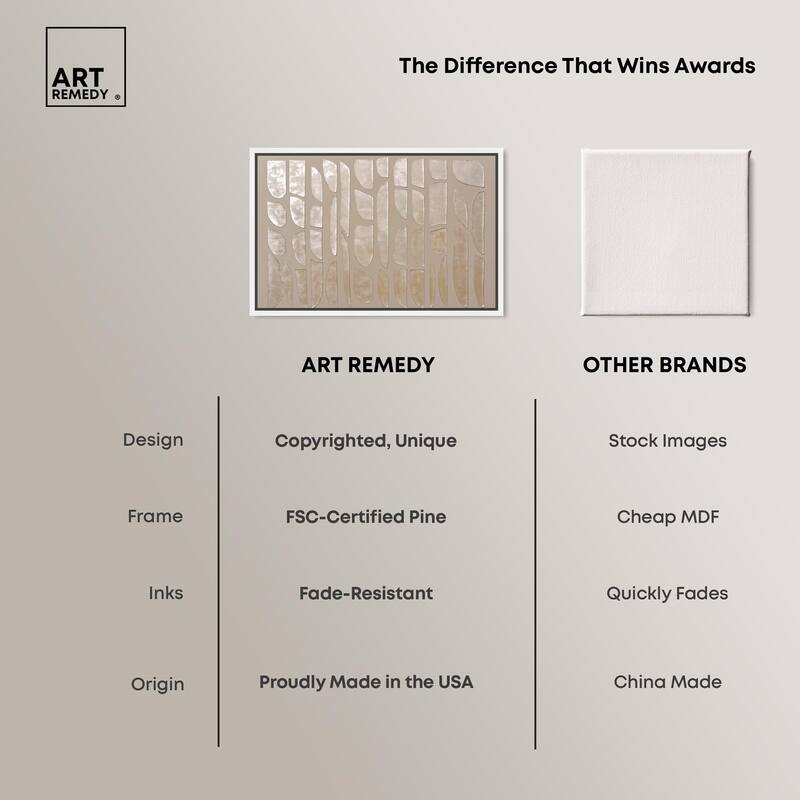 Textured Tiles Canvas by Art Remedy