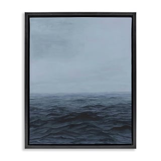 Stupell Vast Ocean Expanse Framed Floater Canvas Wall Art Design By ...