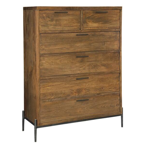 slide 3 of 2, Bedford 6-drawer Tall Bedroom Dresser Brown