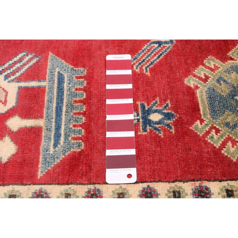 ECARPETGALLERY Hand-knotted Finest Ghazni Red Wool Rug - 6'7 x 9'7