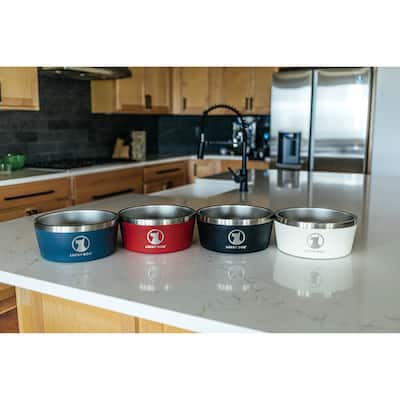 Lucky Dog INDULGE Double Wall Stainless Steel Dog Bowl Non Slip Lifetime Warranty