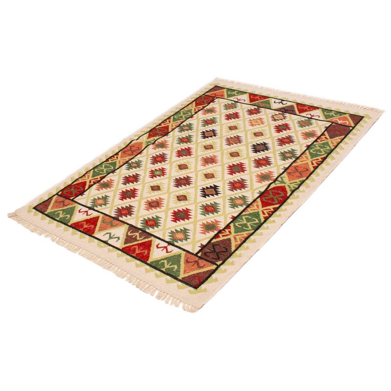 Ankara FW Cream Kilim 5'5" x 7'8" - 5'5 x 7'8