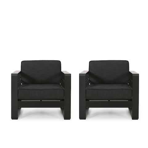 Maya Bay Aluminum Club Chairs (Set of 2) by Christopher Knight Home