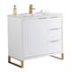 Option White Matte - Satin Brass Hardware