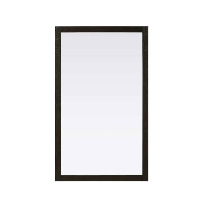 Solene Wooden Rectangle Mirror (60-72 x 36 in.) - Chocolate Oak - 60" x 36"
