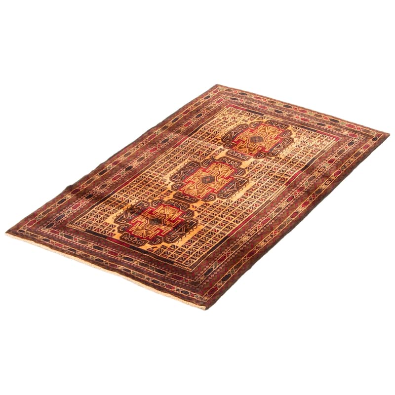 Teimani Brown Rug 2'11" x 4'10" - 2'11 x 4'10