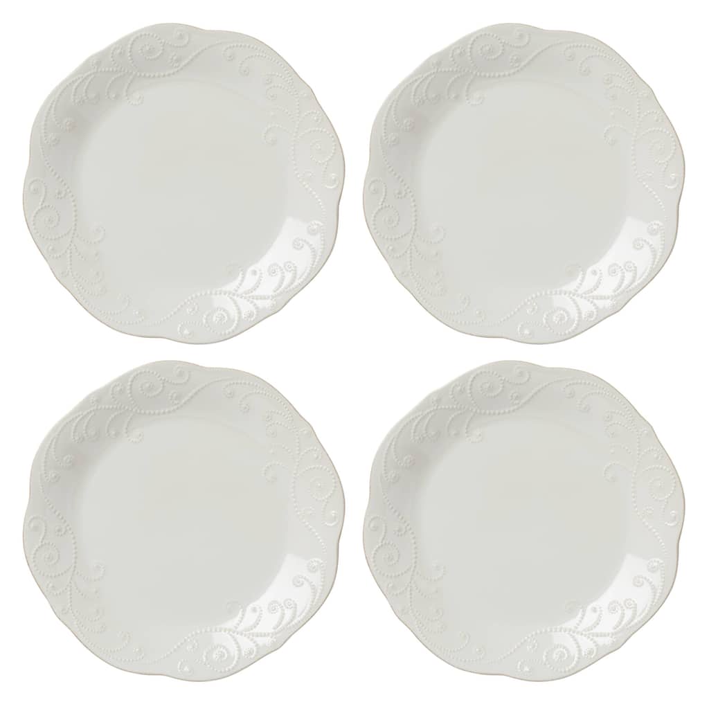 Lenox French Perle 4-Piece Dinner Plate Set White