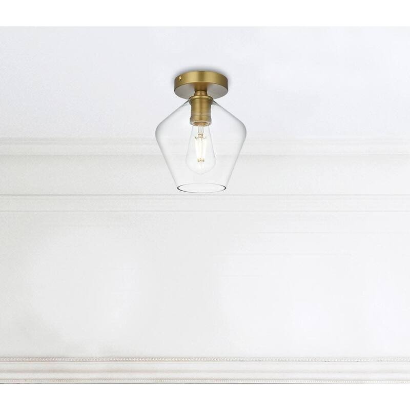 Elegant Lighting Gene Single Light 8" Wide Semi-Flush Ceiling Fixture