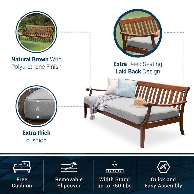 Cambridge Casual Camden Solid Wood Outdoor Daybed