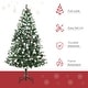 preview thumbnail 5 of 28, HOMCOM Flocked Christmas Tree with Mistletoe, Xmas Unlit Christmas Tree with Stand