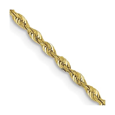Curata 10k Yellow Gold 1.8mm D/C Quadruple Rope Chain Necklace (Lobster) Options: 16 18 20 22 24