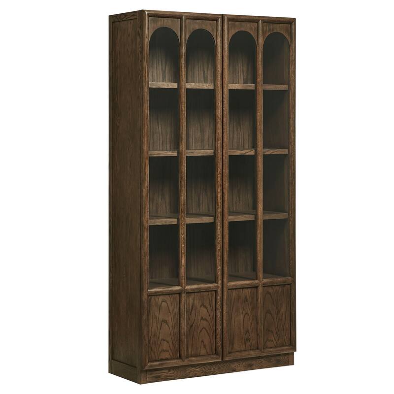 Anwen Solid Wood and Glass Display Cabinet