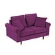 preview thumbnail 28 of 36, Velvet Sofa Set , 2 Seater and 3 Seater Sofa with Wood Legs