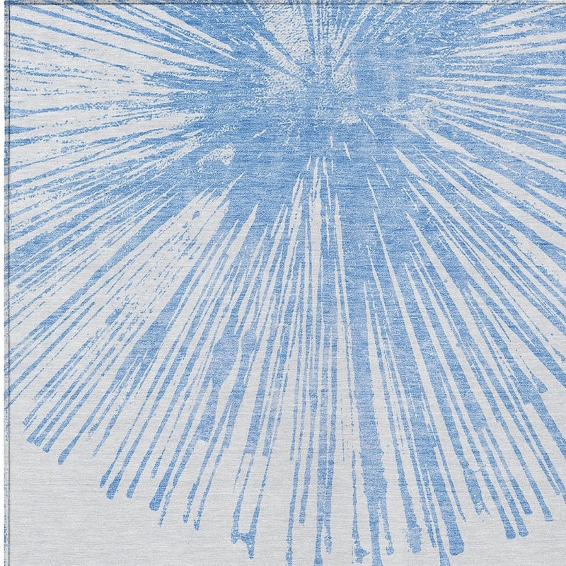 HomeRoots Abstract Transitional Rectangle Outdoor Rug