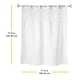 preview thumbnail 4 of 3, Whitmor No Hook Split Ring Shower Curtain, w/Window & Snap-In Liner, 71" x 77"
