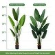 Artificial Bird Of Paradise Plant 5Ft, Floor Banana Leaf Plant With 9-10Leaves * Palm Tree With Plastic Pot For Indoor Outdoor * Office Garden Modern Decoration